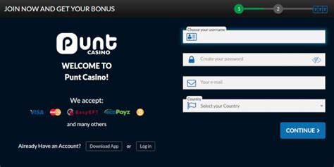 punt casino registration.